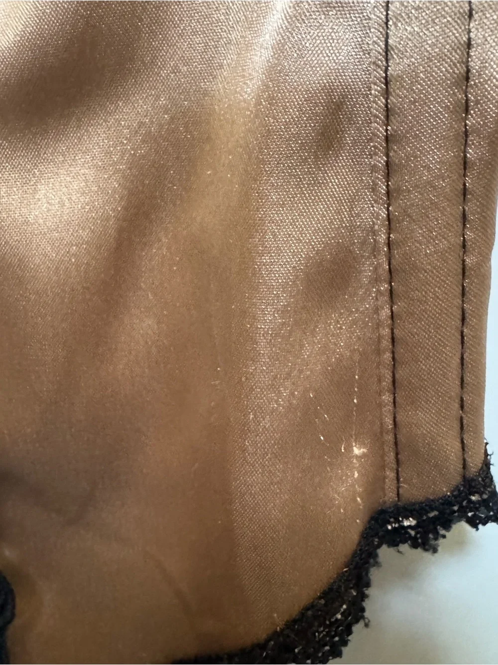 Frederick's of Hollywood Corset Bustier Top Beige Black Lace Women's Size 34